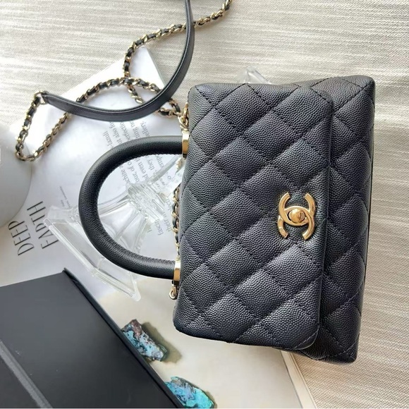 Chanel Caviar Mini Caviar Coco Handle Bag Black - Picture 7 of 10